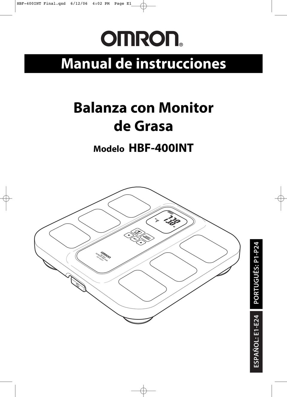 instrucciones Balanza con Monitor de