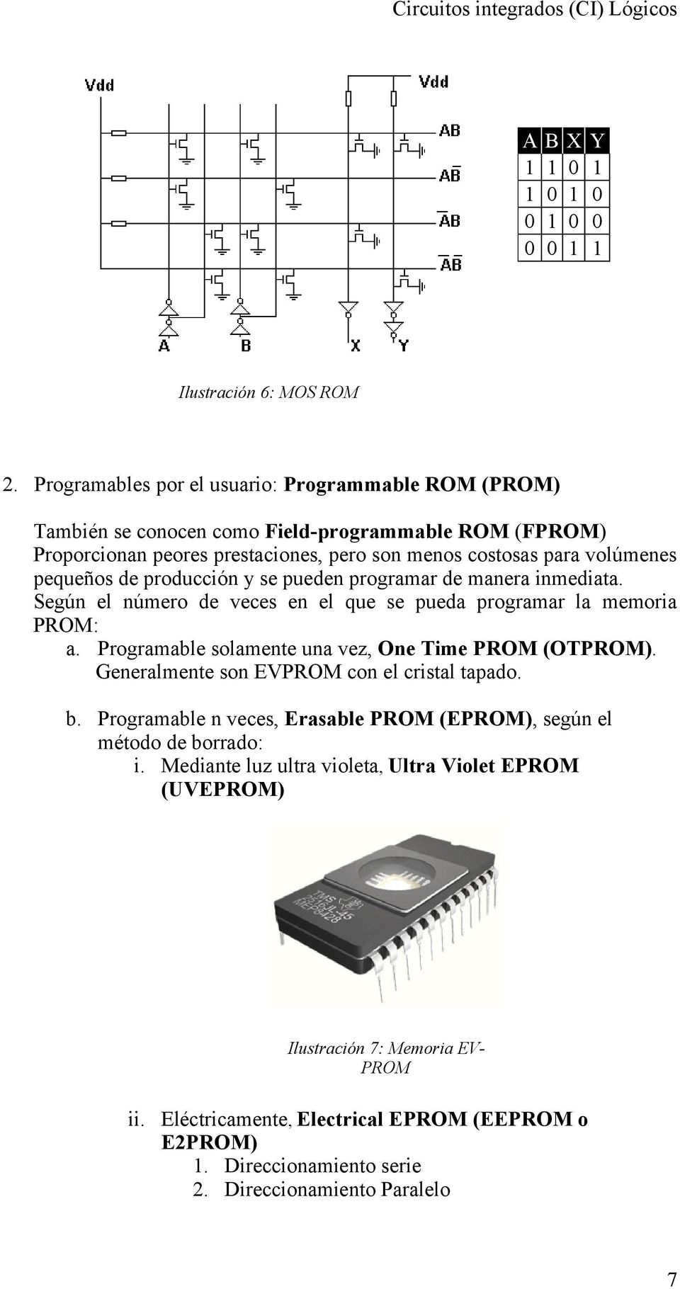 producción y se pueden programar de manera inmediata. Según el número de veces en el que se pueda programar la memoria PROM: a. Programable solamente una vez, One Time PROM (OTPROM).