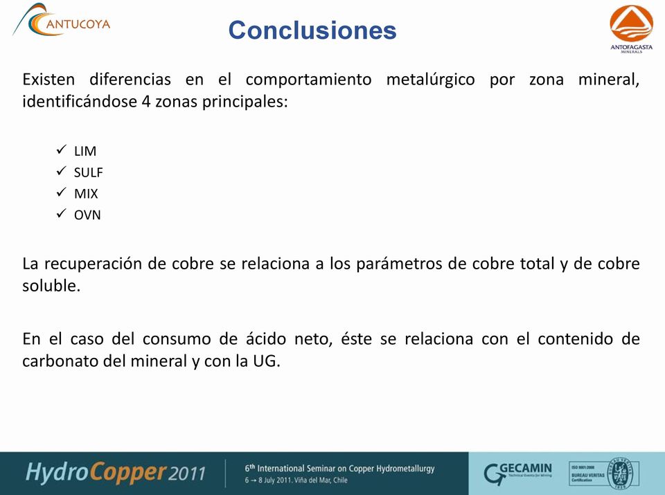 relaciona a los parámetros de cobre total y de cobre soluble.