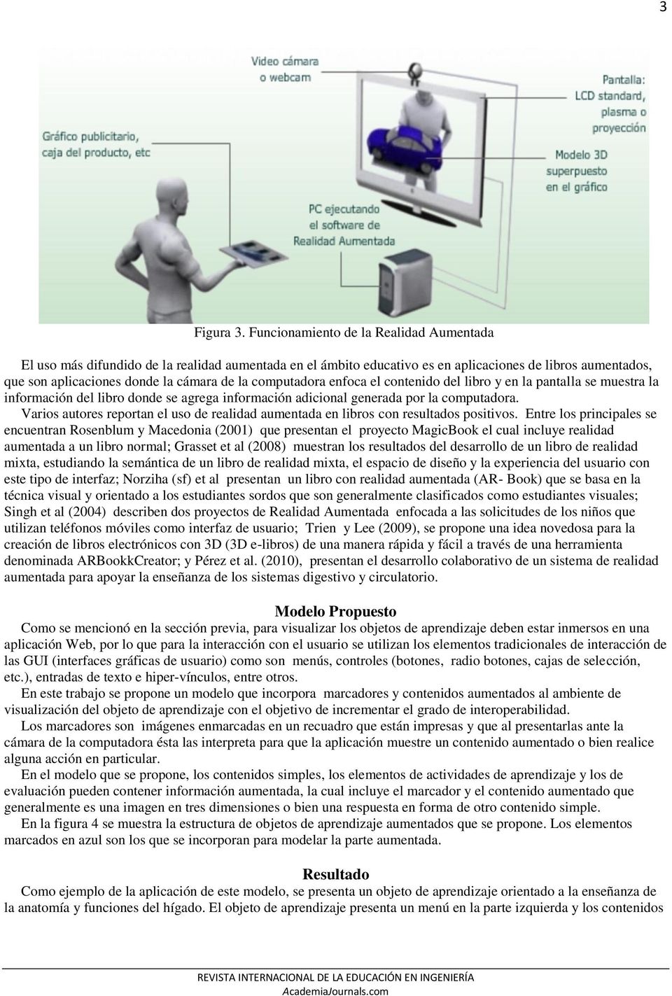 computadora enfoca el contenido del libro y en la pantalla se muestra la información del libro donde se agrega información adicional generada por la computadora.