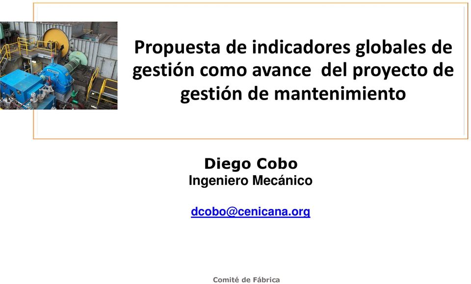 gestión de mantenimiento Diego Cobo