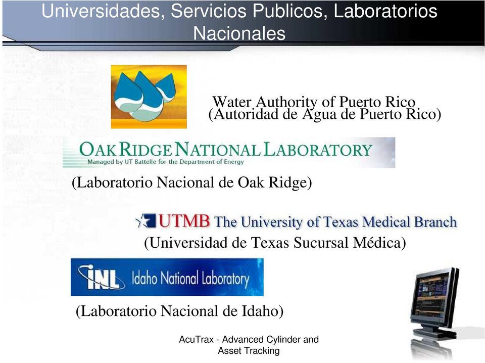 (Autoridad de Agua de Puerto Rico) (Laboratorio Nacional de Oak