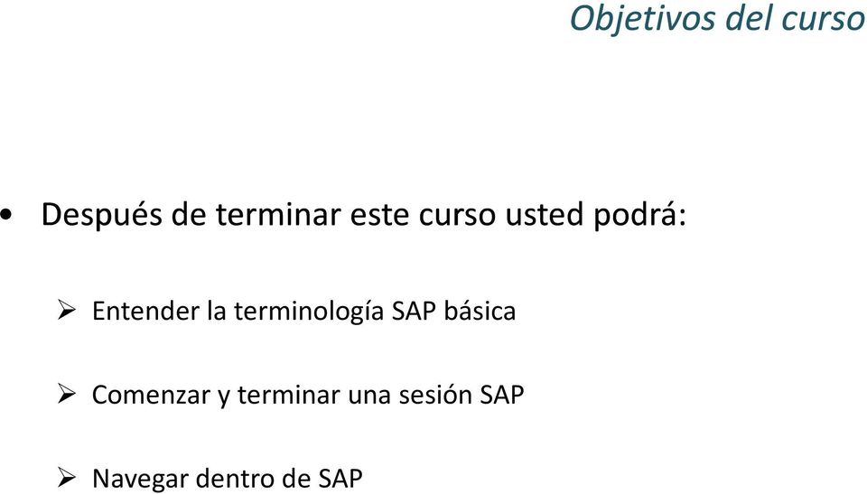 Entender la terminología SAP básica