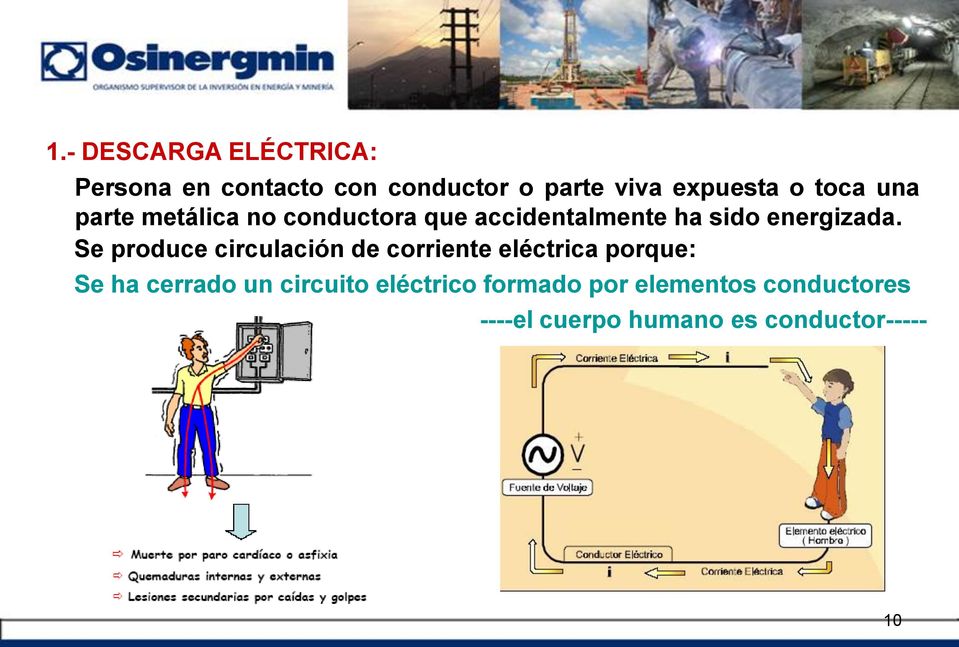 Se produce circulación de corriente eléctrica porque: Se ha cerrado un circuito