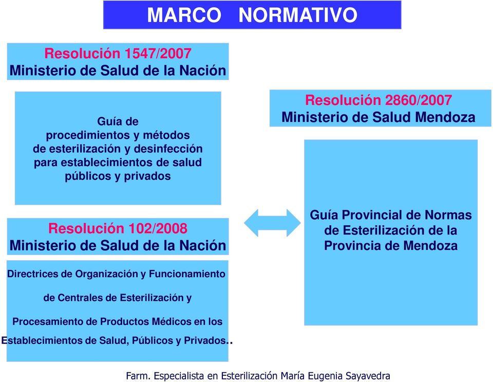 Guía Provincial de Normas de Esterilización de la Provincia de Mendoza Directrices de Organización y Funcionamiento de Centrales de Esterilización