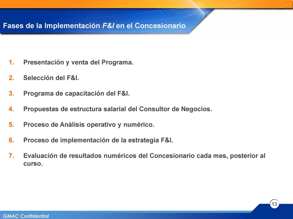 Propuestas de estructura salarial del Consultor de Negocios. 5.