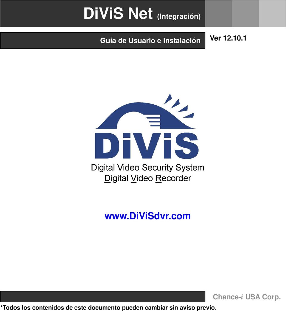 1 Digital Video Security System Digital Video Recorder