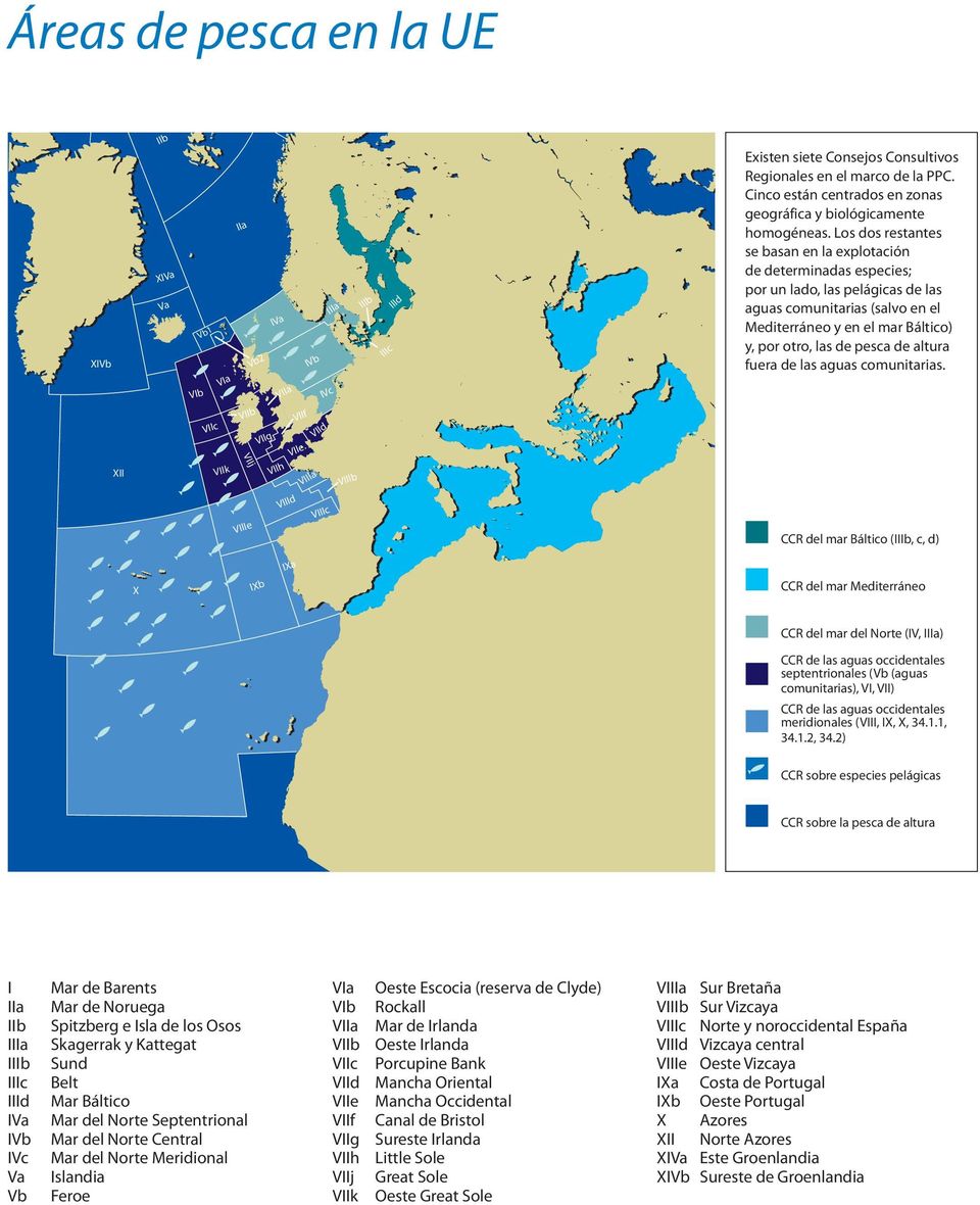 Los dos restantes se basan en la explotación de determinadas especies; por un lado, las pelágicas de las aguas comunitarias (salvo en el Mediterráneo y en el mar Báltico) y, por otro, las de pesca de