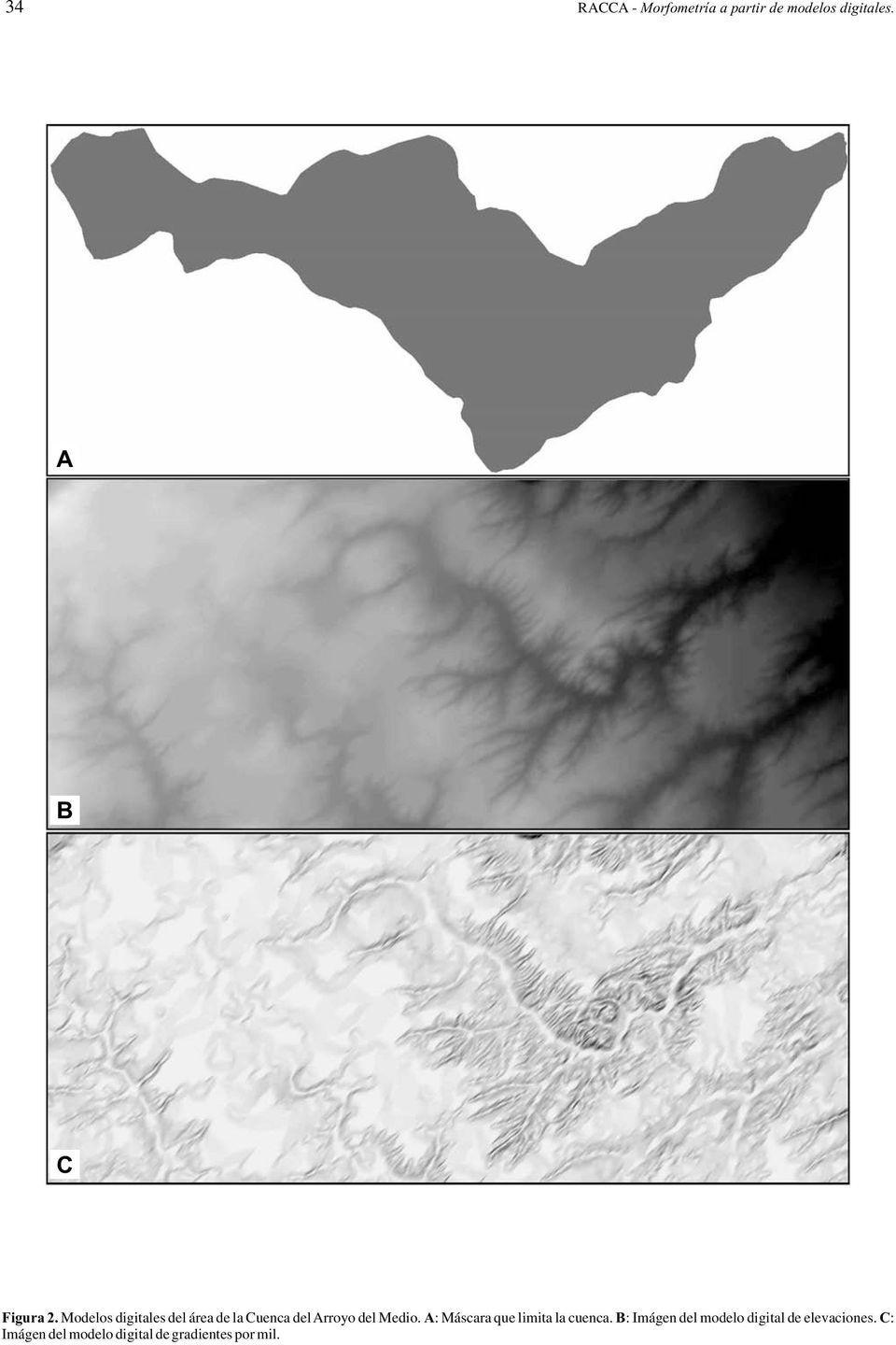 Modelos digitales del área de la Cuenca del Arroyo del Medio.