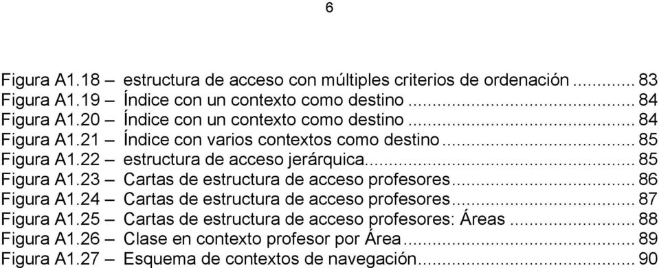 .. 85 Figura A1.23 Cartas de estructura de acceso profesores... 86 Figura A1.24 Cartas de estructura de acceso profesores... 87 Figura A1.
