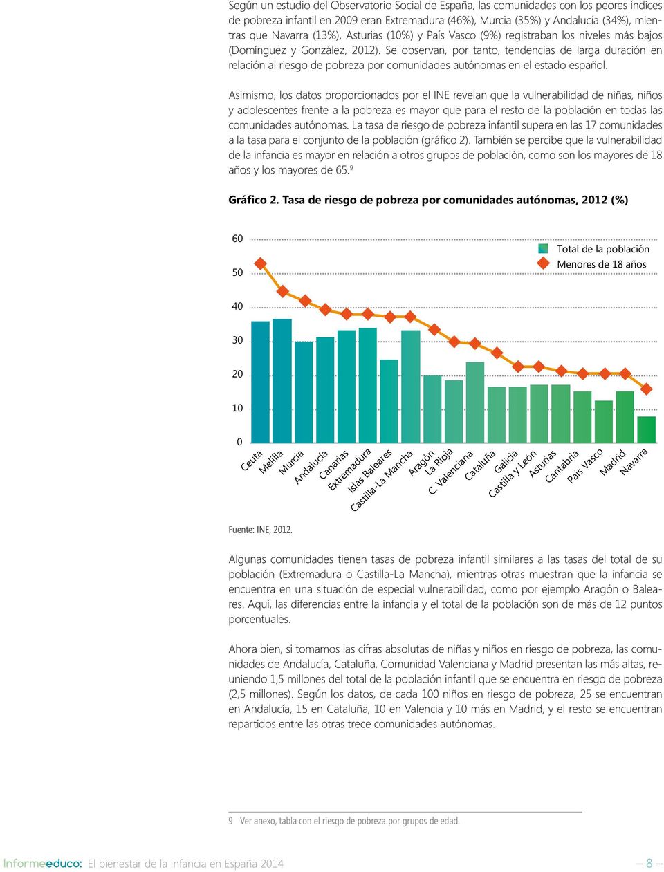 Se observan, por tanto, tendencias de larga duración en relación al riesgo de pobreza por comunidades autónomas en el estado español.