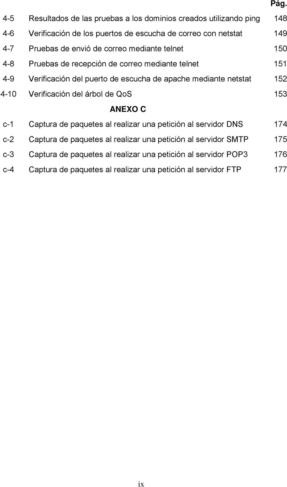 4-10 Verificación del árbol de QoS 153 ANEXO C c-1 Captura de paquetes al realizar una petición al servidor DNS 174 c-2 Captura de paquetes al realizar una