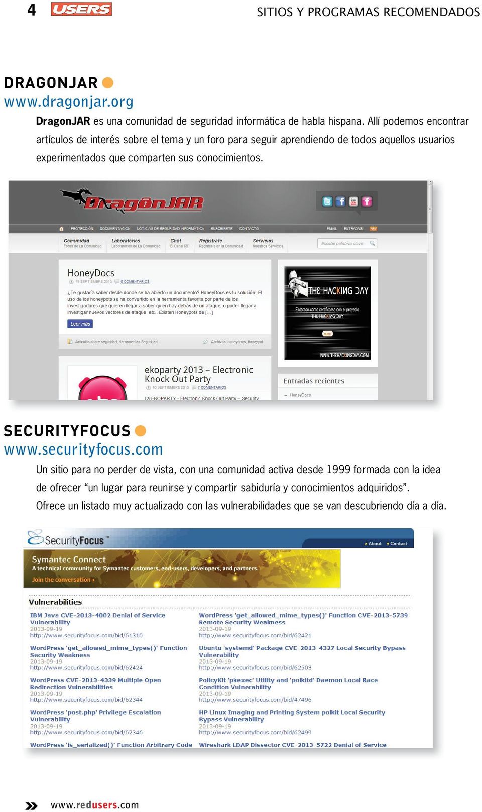 conocimientos. SECURITYFOCUS www.securityfocus.