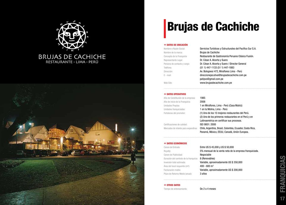 Bolognesi 472, Miraflores Lima - Perú direccionejecutiva@brujasdecachiche.com.