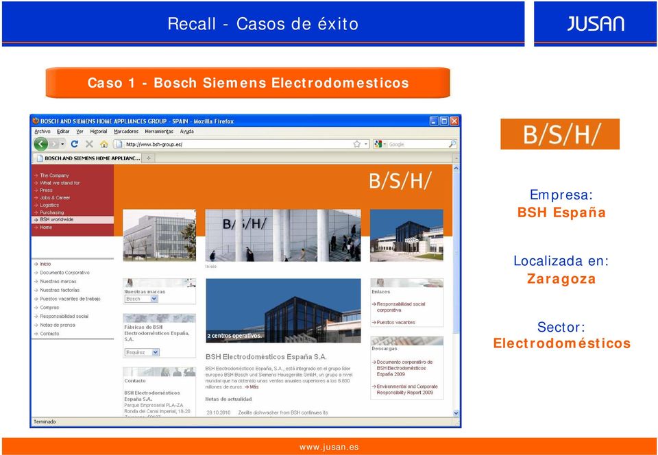 Empresa: BSH España Localizada