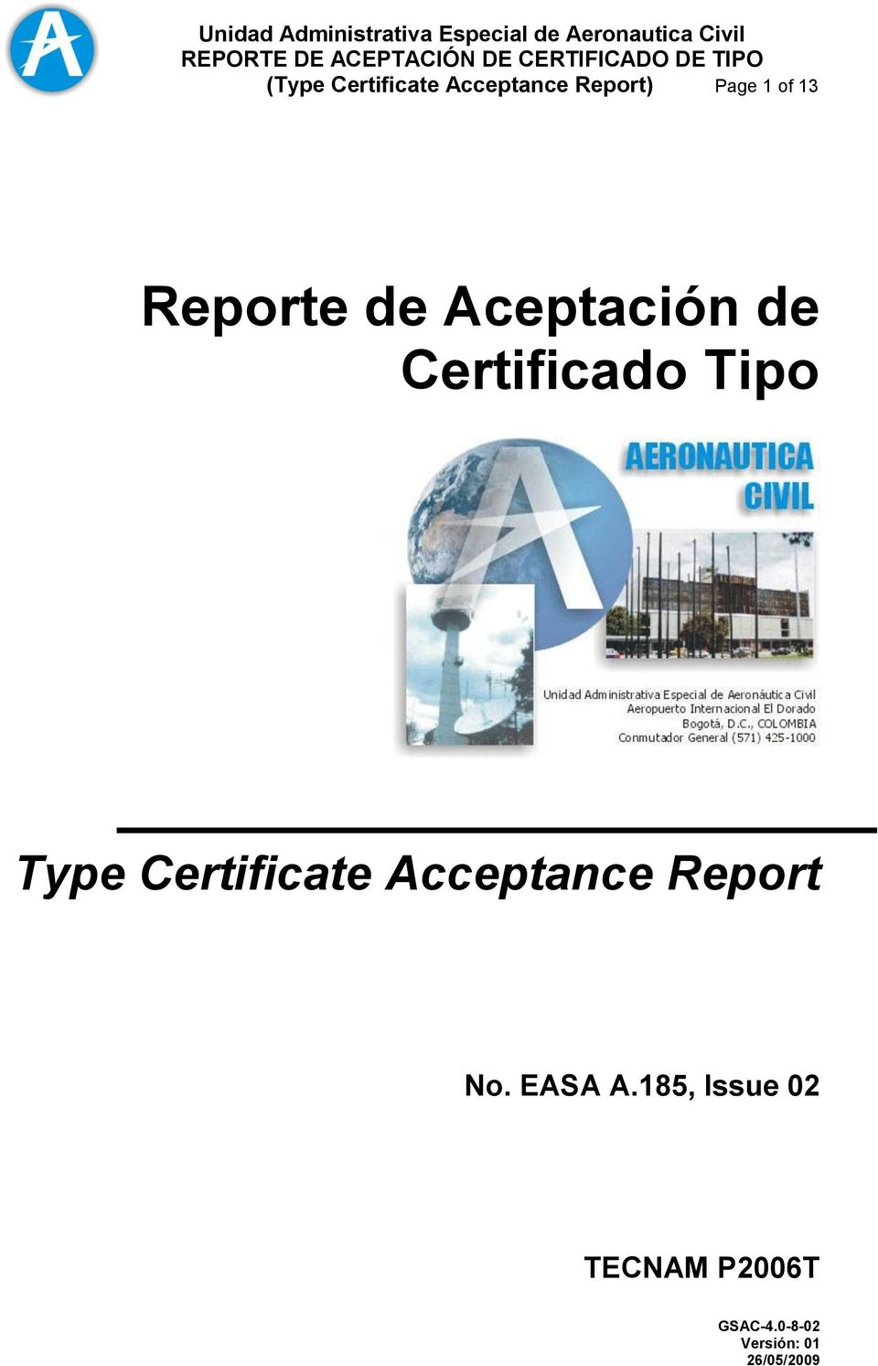 Certificado Tipo Type Certificate
