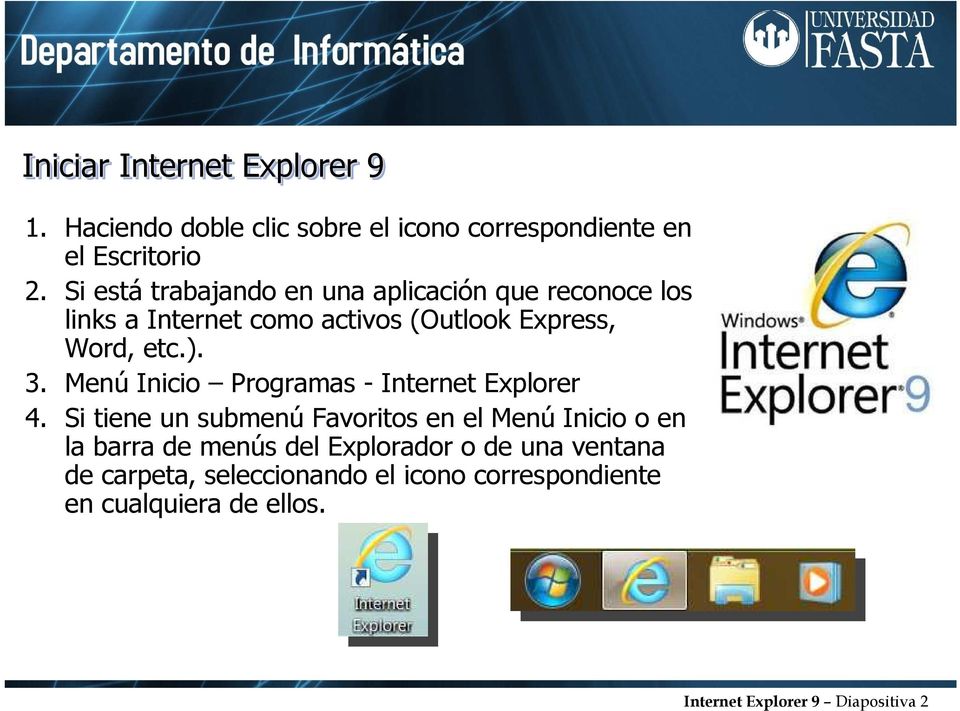 Menú Inicio Programas - Internet Explorer 4.