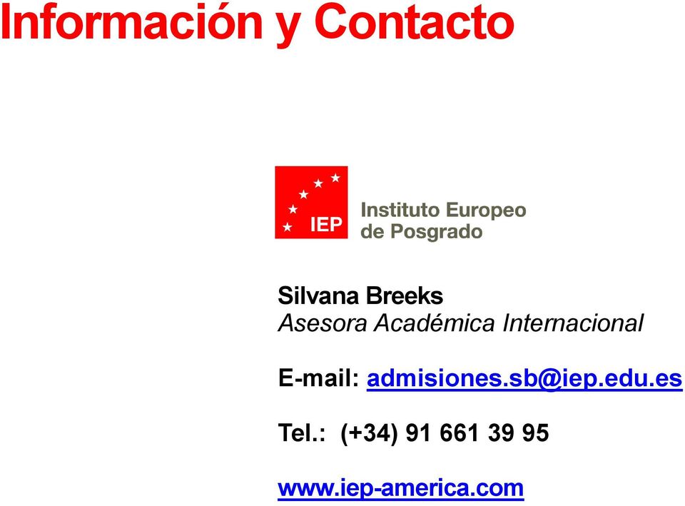 Internacional E-mail: admisiones.
