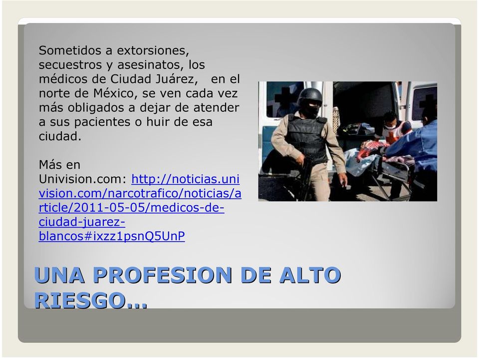 pacientes o huir de esa ciudad. Más en Univision.com: http://noticias.uni vision.
