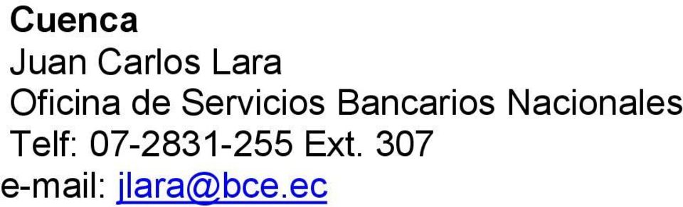 Bancarios Nacionales Telf: