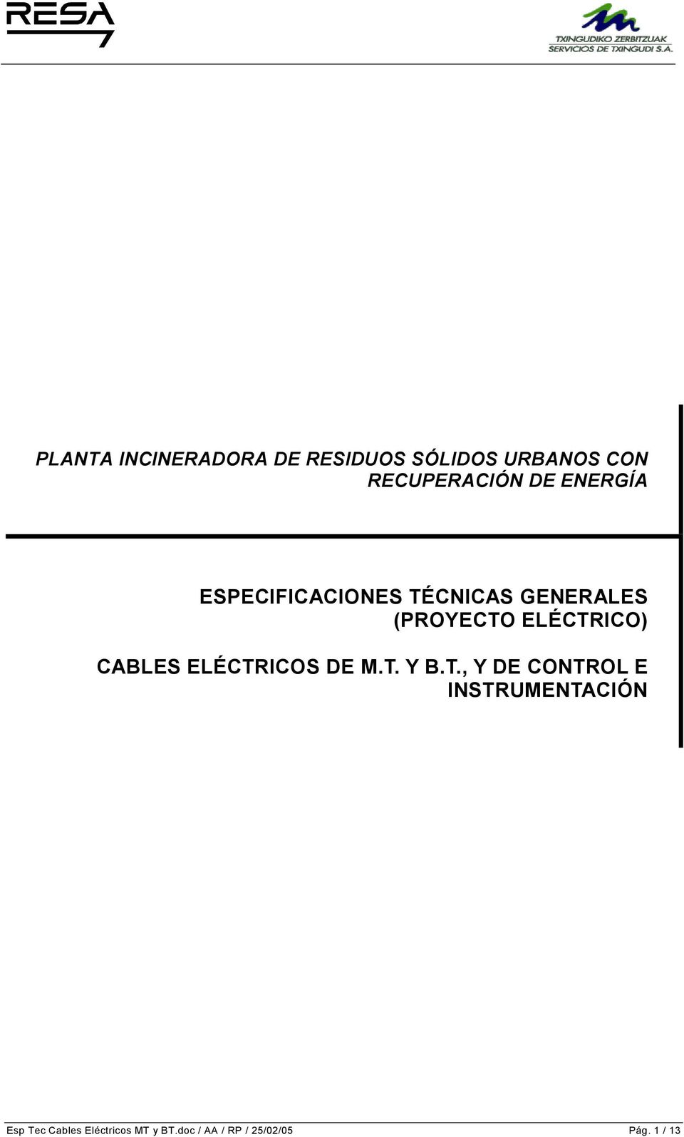 INSTRUMENTACIÓN Esp Tec Cables