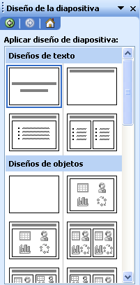 Cierre al cuadro de diálogo Diseño de diapositivas, y observe la ventana con sus respectivas barras y utilidades.
