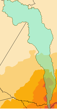 Mapa 12. Relieve de Agua zarcas.