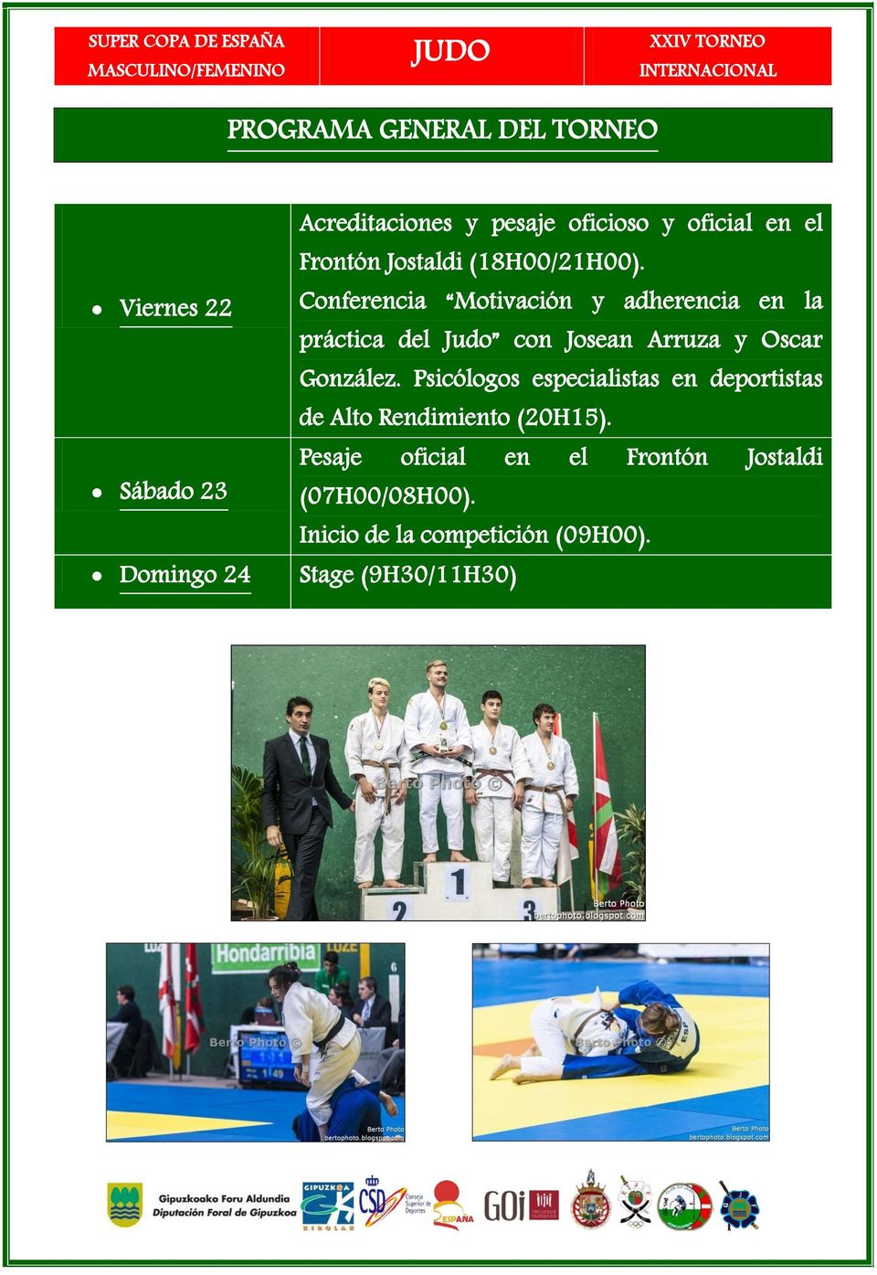 Conferencia Motivación y adherencia en la práctica del Judo con Josean Arruza y Oscar González.