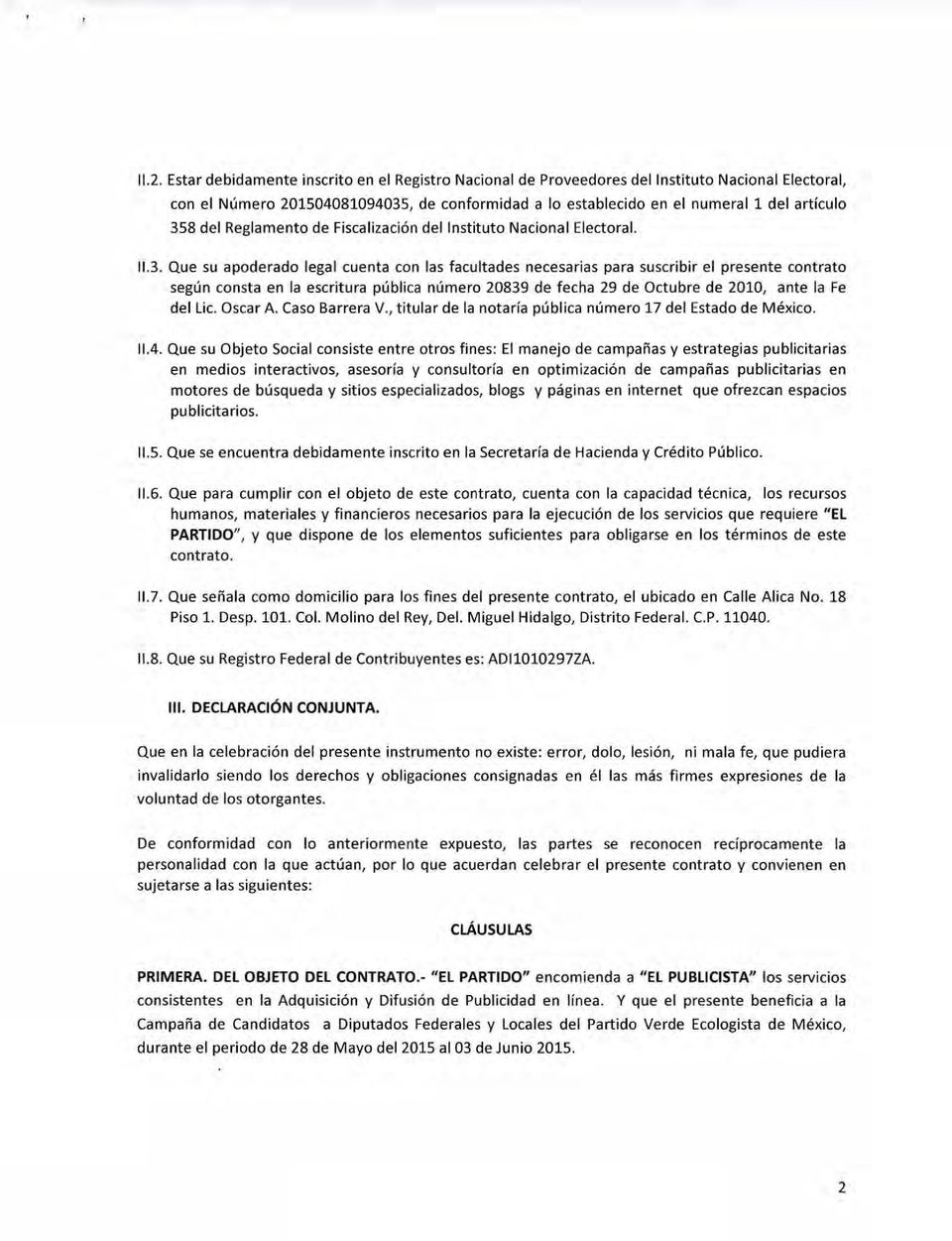 Oscar A. Caso Barrera V., titular de la notaría pública número 17 del Estado de México. 11.4.