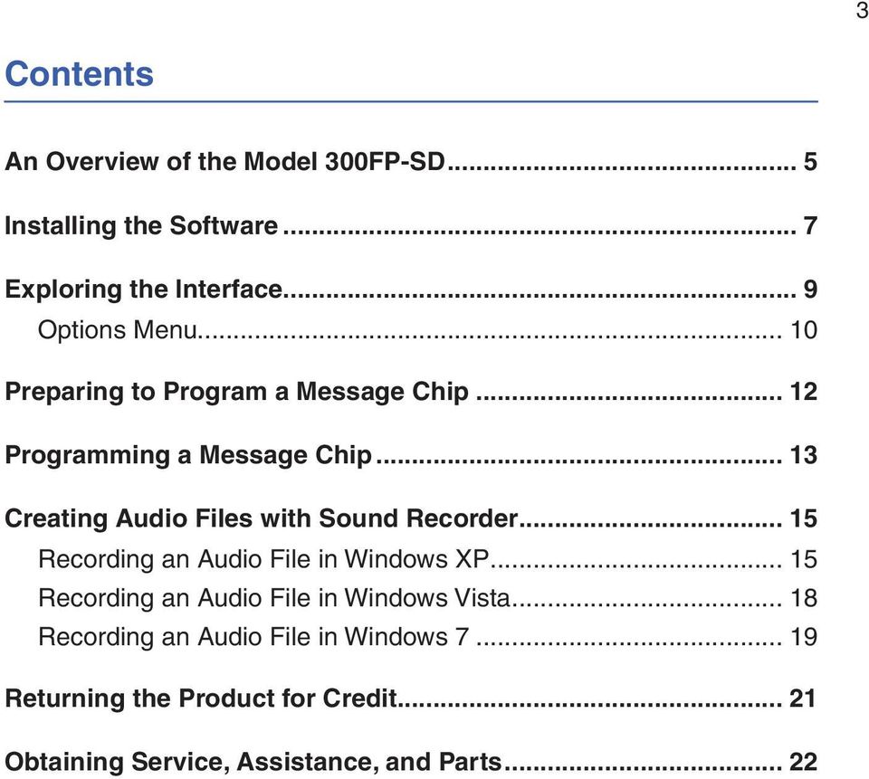 .. 13 Creating Audio Files with Sound Recorder... 15 Recording an Audio File in Windows XP.