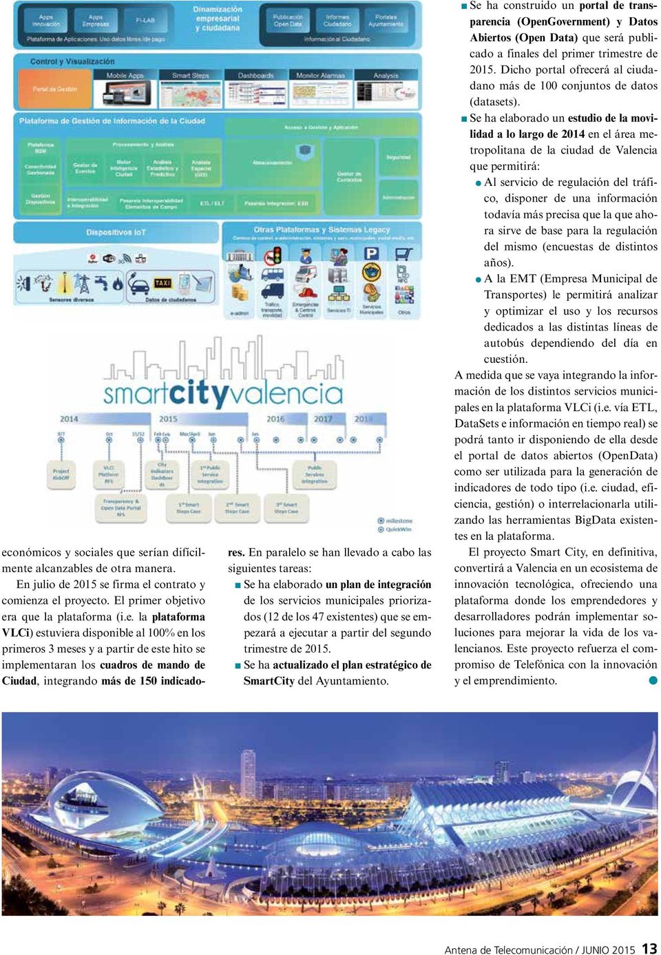 partir del segundo trimestre de 2015. n Se ha actualizado el plan estratégico de SmartCity del Ayuntamiento.