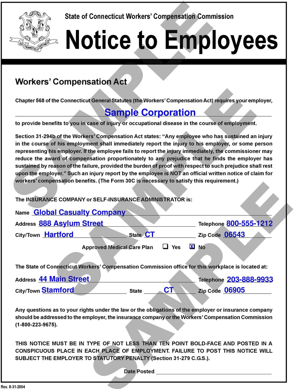 Section 31-294b of the Workers Compensation Act states: Any employee who has sustained an injury in the course of his employment shall immediately report the injury to his employer, or some person