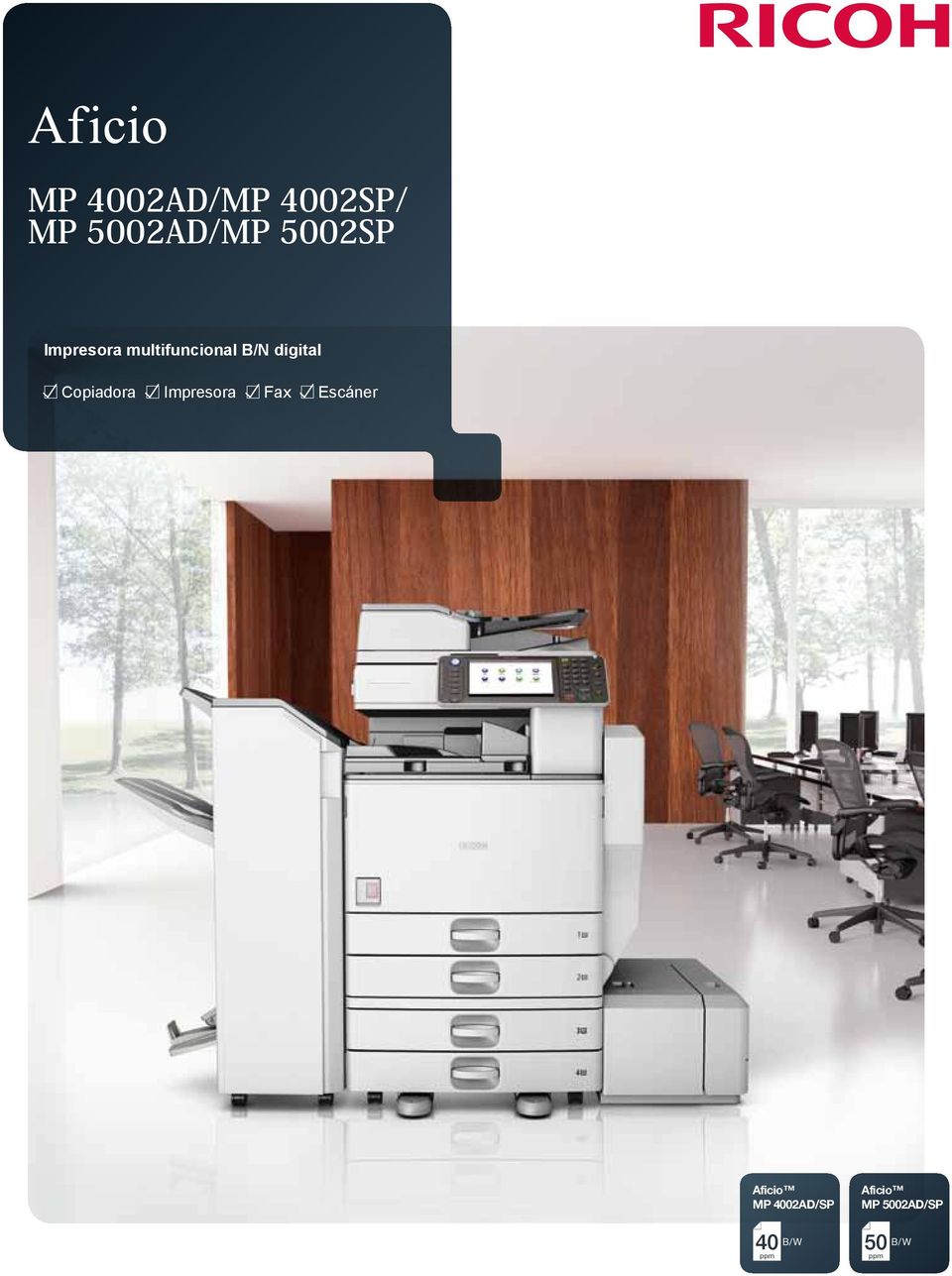 Copiadora Impresora Fax Escáner Aficio MP