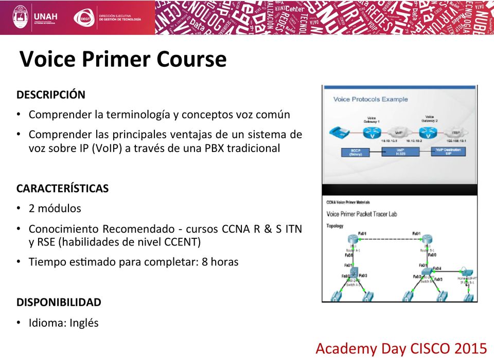 PBX tradicional 2 módulos Conocimiento Recomendado - cursos CCNA R & S ITN y RSE
