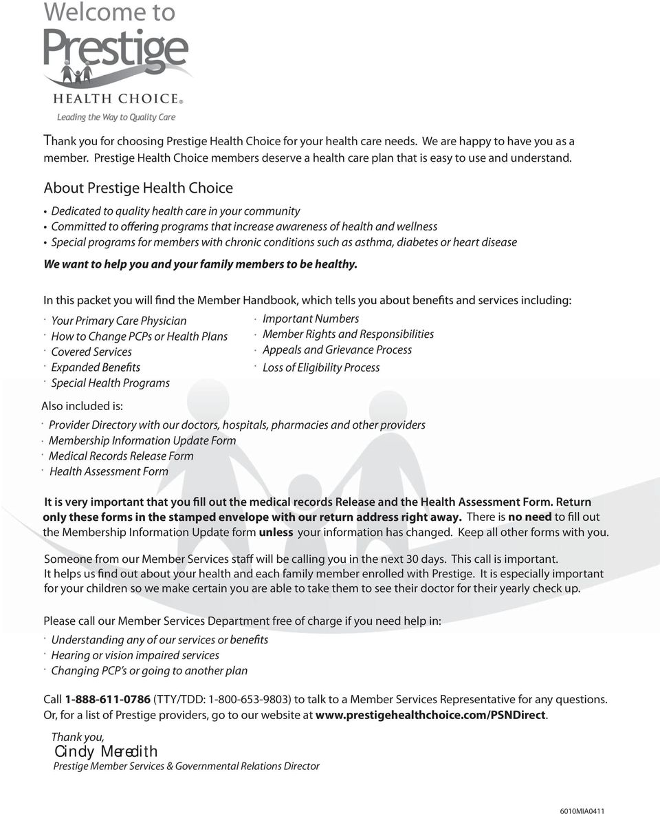 health choice. member handbook manual para asociados - pdf