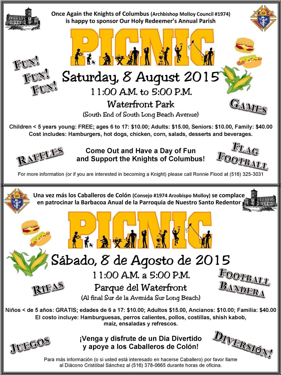 Come Out and Have a Day of Fun and Support the Knights of Columbus!