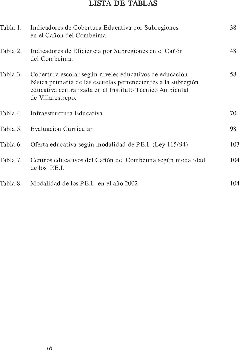 Cobertura escolar según niveles educativos de educación 58 básica primaria de las escuelas pertenecientes a la subregión educativa centralizada en el Instituto Técnico