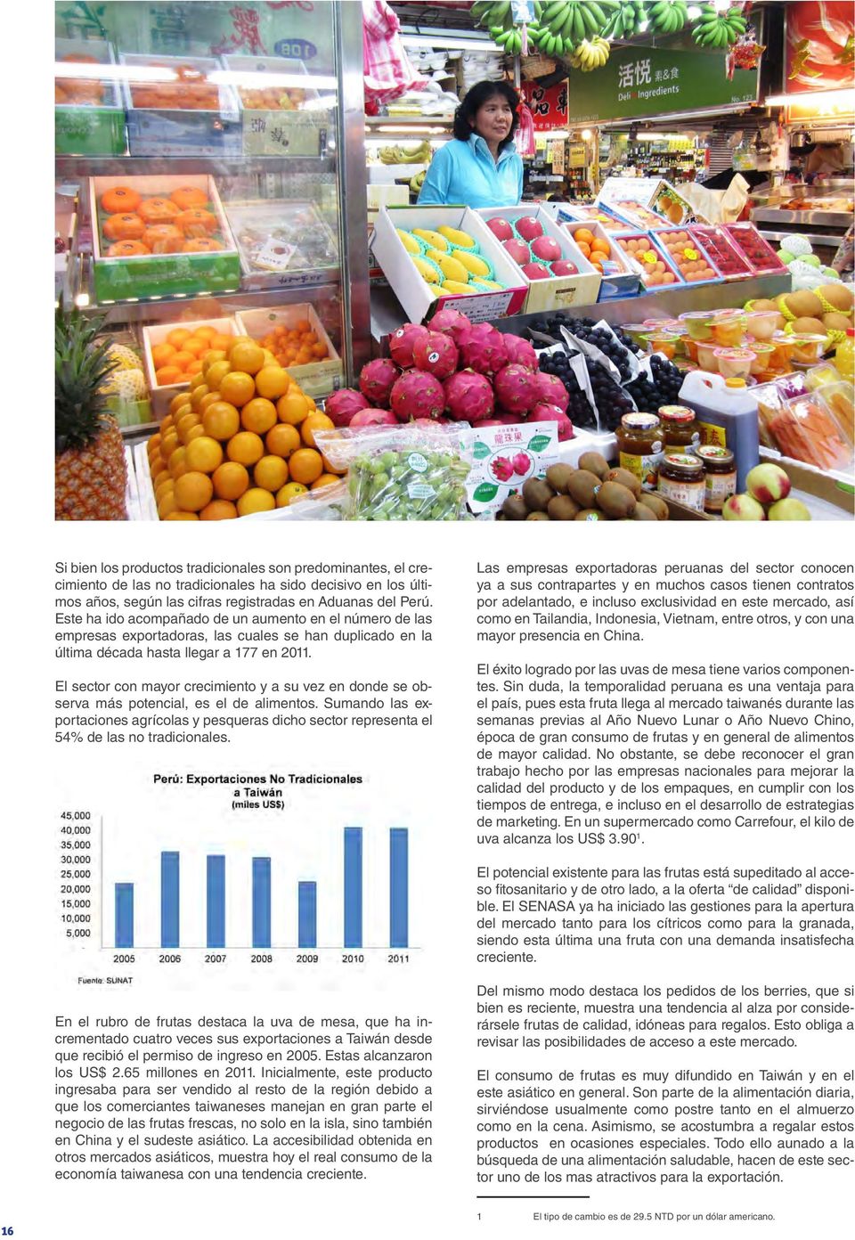 El sector con mayor crecimiento y a su vez en donde se observa más potencial, es el de alimentos.