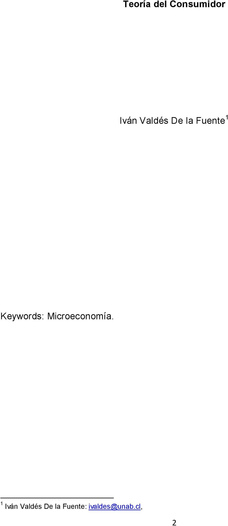 Keywords: Microeconomía.