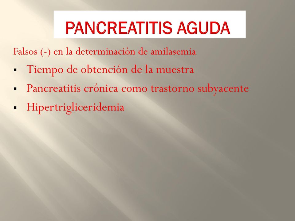 muestra Pancreatitis crónica como