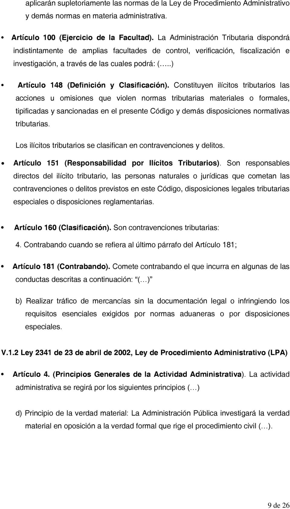.) Artículo 148 (Definición y Clasificación).