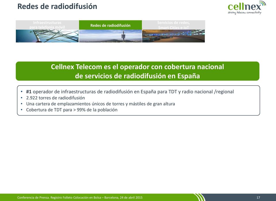 España para TDT y radio nacional /regional 2.