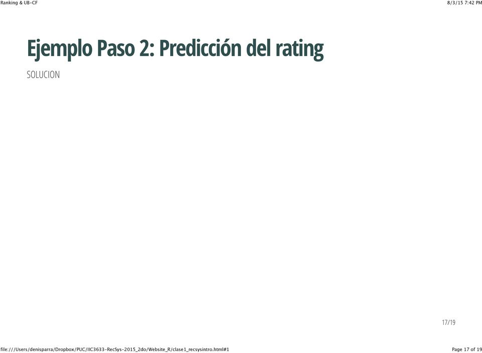 rating SOLUCION