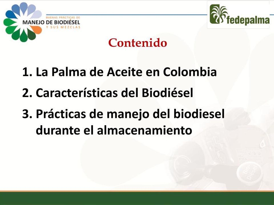 Características del Biodiésel 3.