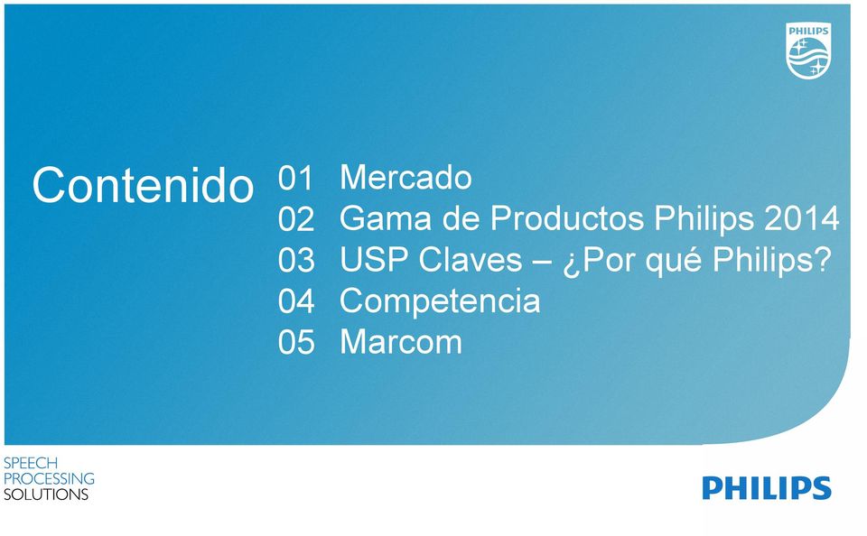 Philips 2014 USP Claves Por