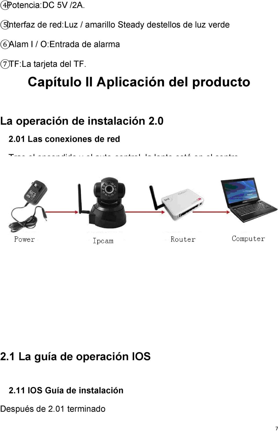 del TF. Capítulo II Aplicación del producto La operación de instalación 2.0 2.