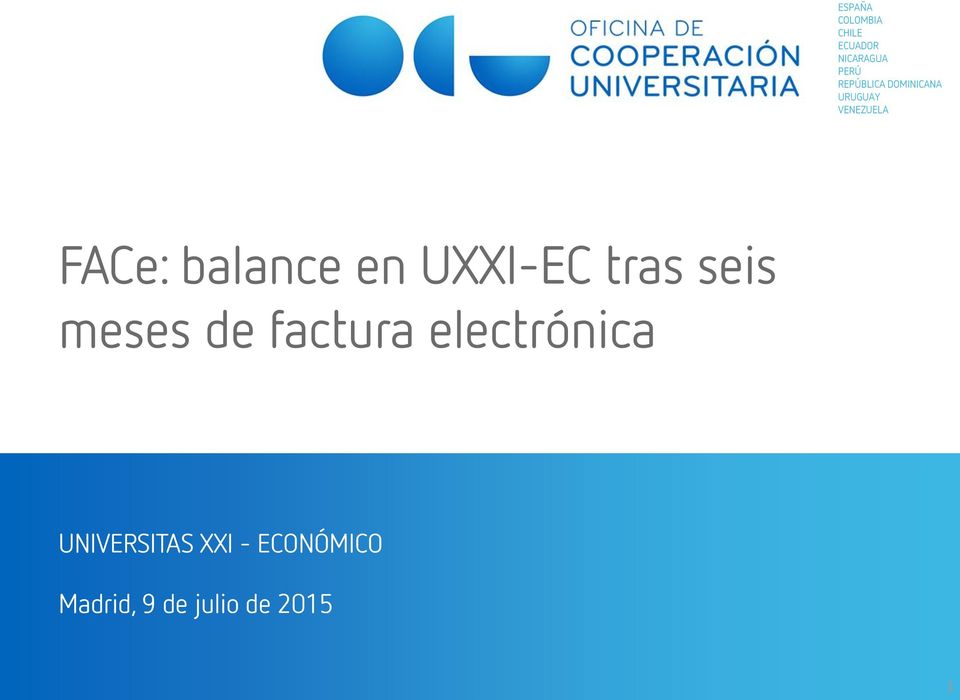 balance en UXXI-EC tras seis meses de factura