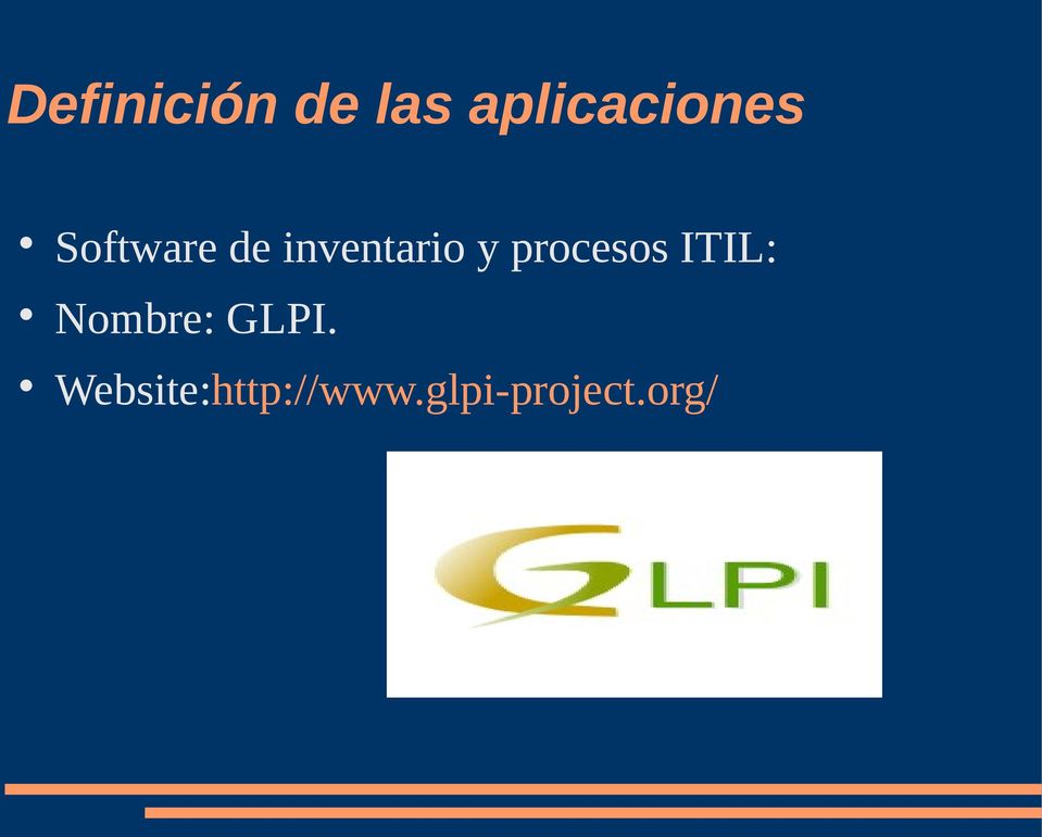 procesos ITIL: Nombre: GLPI.
