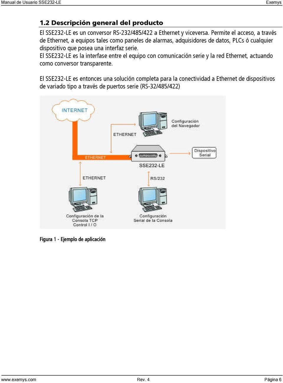 una interfaz serie. El es la interfase entre el equipo con comunicación serie y la red Ethernet, actuando como conversor transparente.
