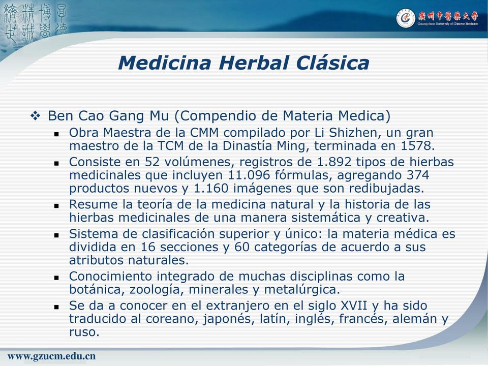 Resume la teoría de la medicina natural y la historia de las hierbas medicinales de una manera sistemática y creativa.